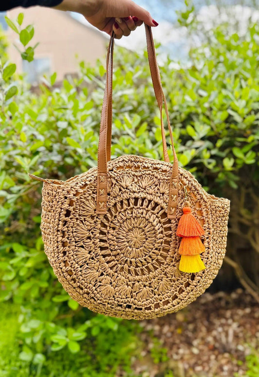 Summer Isle Straw Tote - MANDOTOS