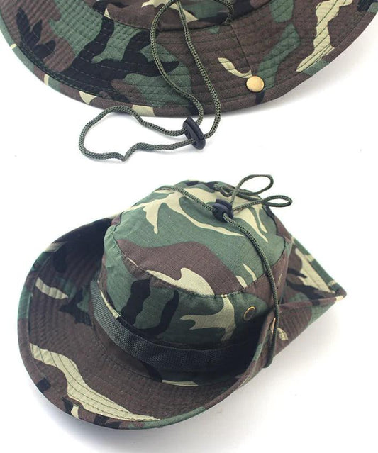 Safari Camo Sun Hat: Mesh Boonie for Outdoors - MANDOTOS