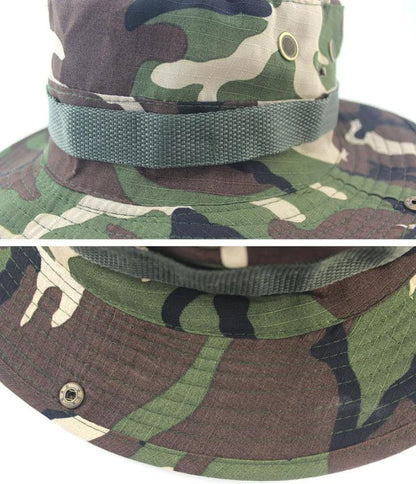 Safari Camo Sun Hat: Mesh Boonie for Outdoors - MANDOTOS