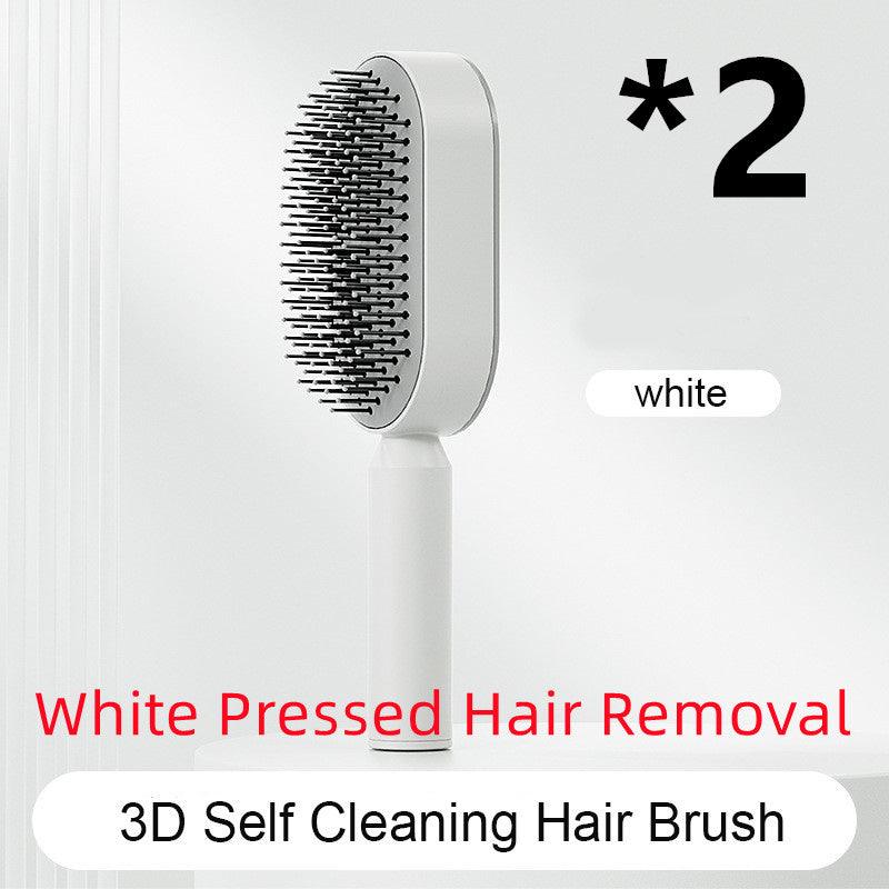 Self Cleaning Hair Brush For Women One - key Cleaning Hair Loss Airbag Massage Scalp Comb Anti - Static Hairbrush - MANDOTOS