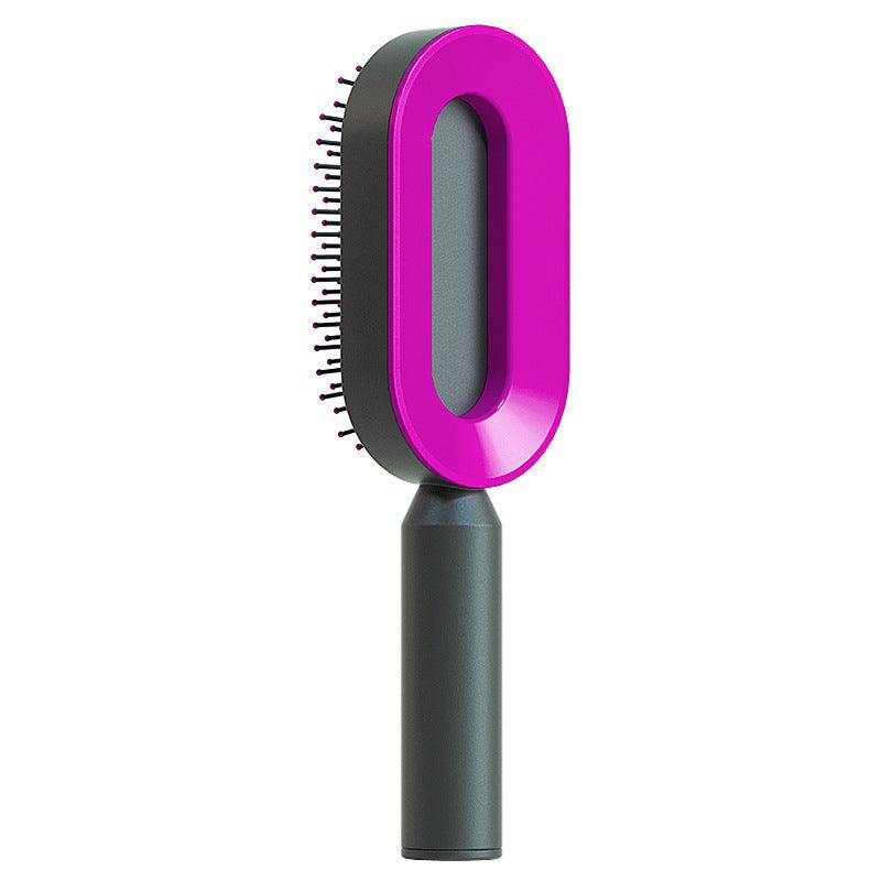 Self Cleaning Hair Brush For Women One - key Cleaning Hair Loss Airbag Massage Scalp Comb Anti - Static Hairbrush - MANDOTOS