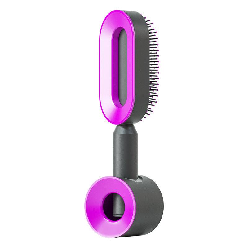 Self Cleaning Hair Brush For Women One - key Cleaning Hair Loss Airbag Massage Scalp Comb Anti - Static Hairbrush - MANDOTOS