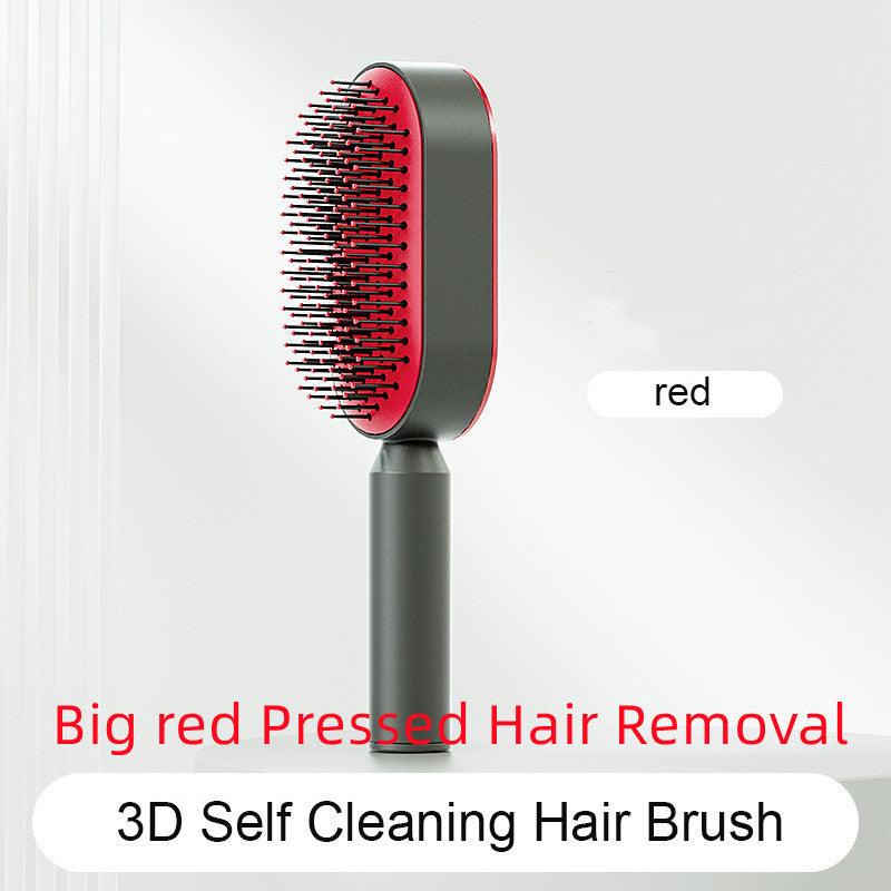 Self Cleaning Hair Brush For Women One - key Cleaning Hair Loss Airbag Massage Scalp Comb Anti - Static Hairbrush - MANDOTOS