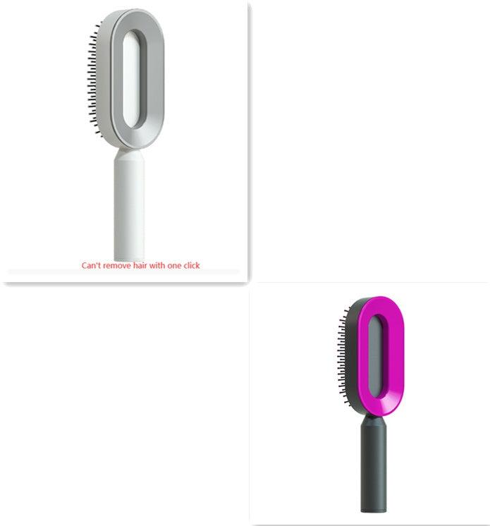 Self Cleaning Hair Brush For Women One - key Cleaning Hair Loss Airbag Massage Scalp Comb Anti - Static Hairbrush - MANDOTOS