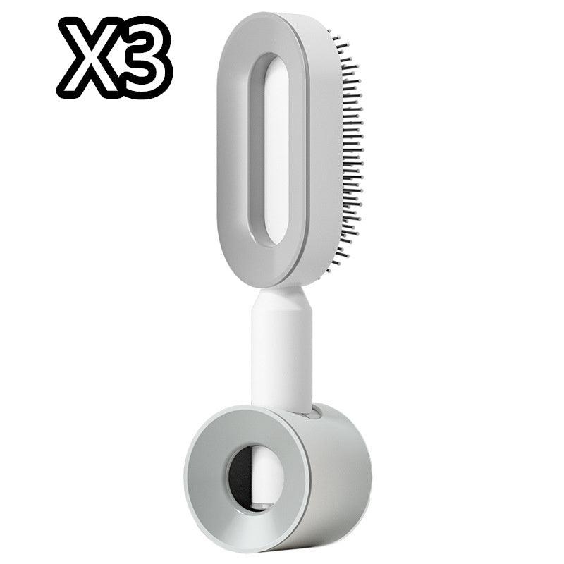 Self Cleaning Hair Brush For Women One - key Cleaning Hair Loss Airbag Massage Scalp Comb Anti - Static Hairbrush - MANDOTOS