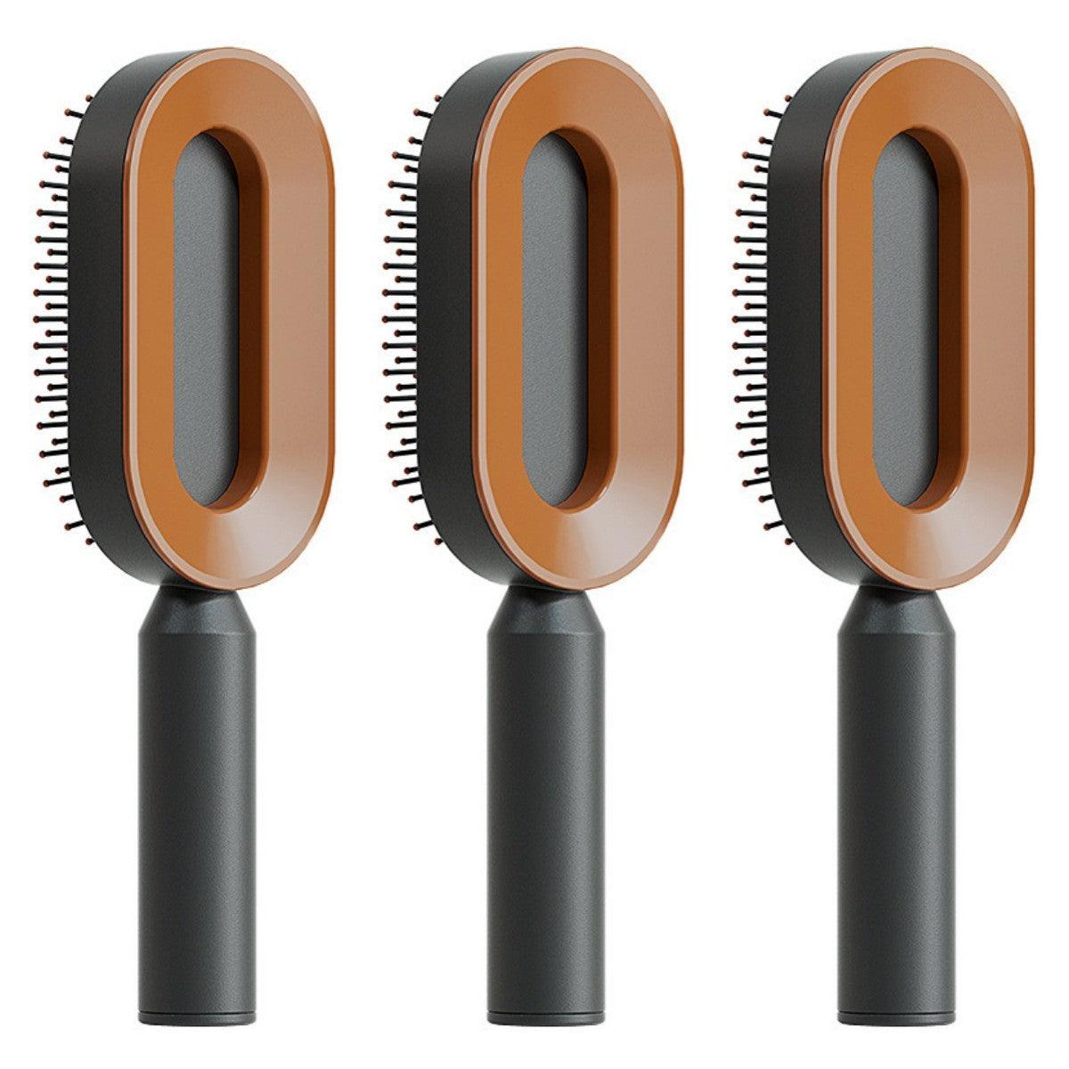 Self Cleaning Hair Brush For Women One - key Cleaning Hair Loss Airbag Massage Scalp Comb Anti - Static Hairbrush - MANDOTOS