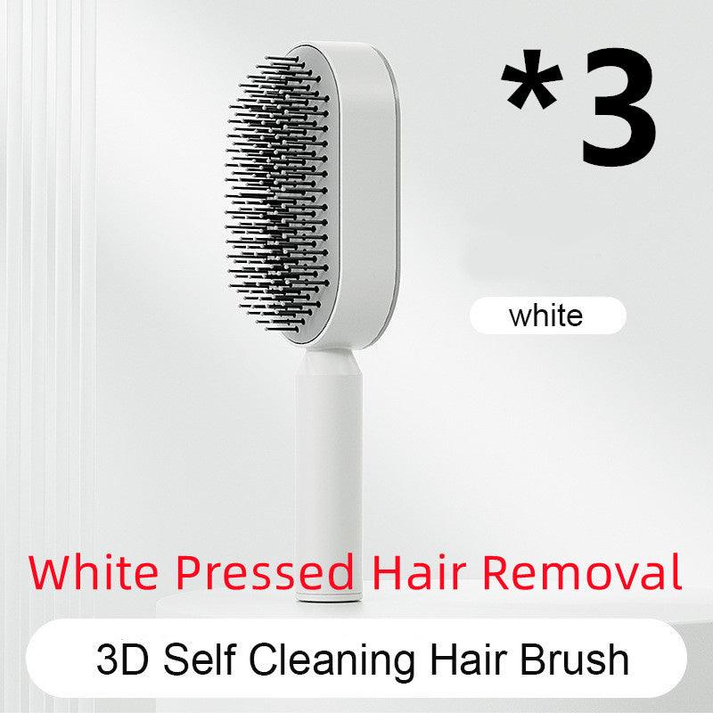 Self Cleaning Hair Brush For Women One - key Cleaning Hair Loss Airbag Massage Scalp Comb Anti - Static Hairbrush - MANDOTOS
