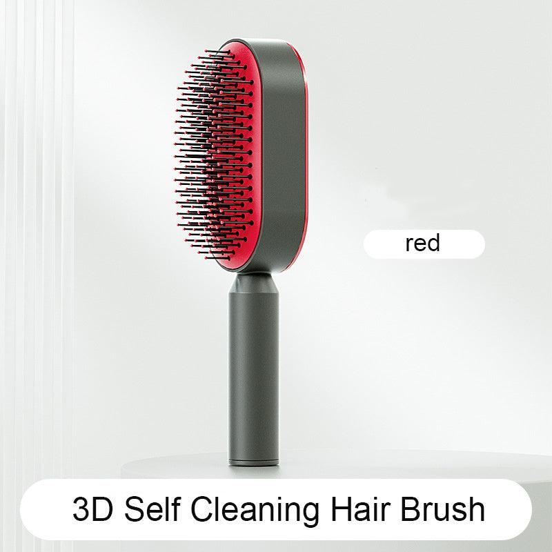 Self Cleaning Hair Brush For Women One - key Cleaning Hair Loss Airbag Massage Scalp Comb Anti - Static Hairbrush - MANDOTOS