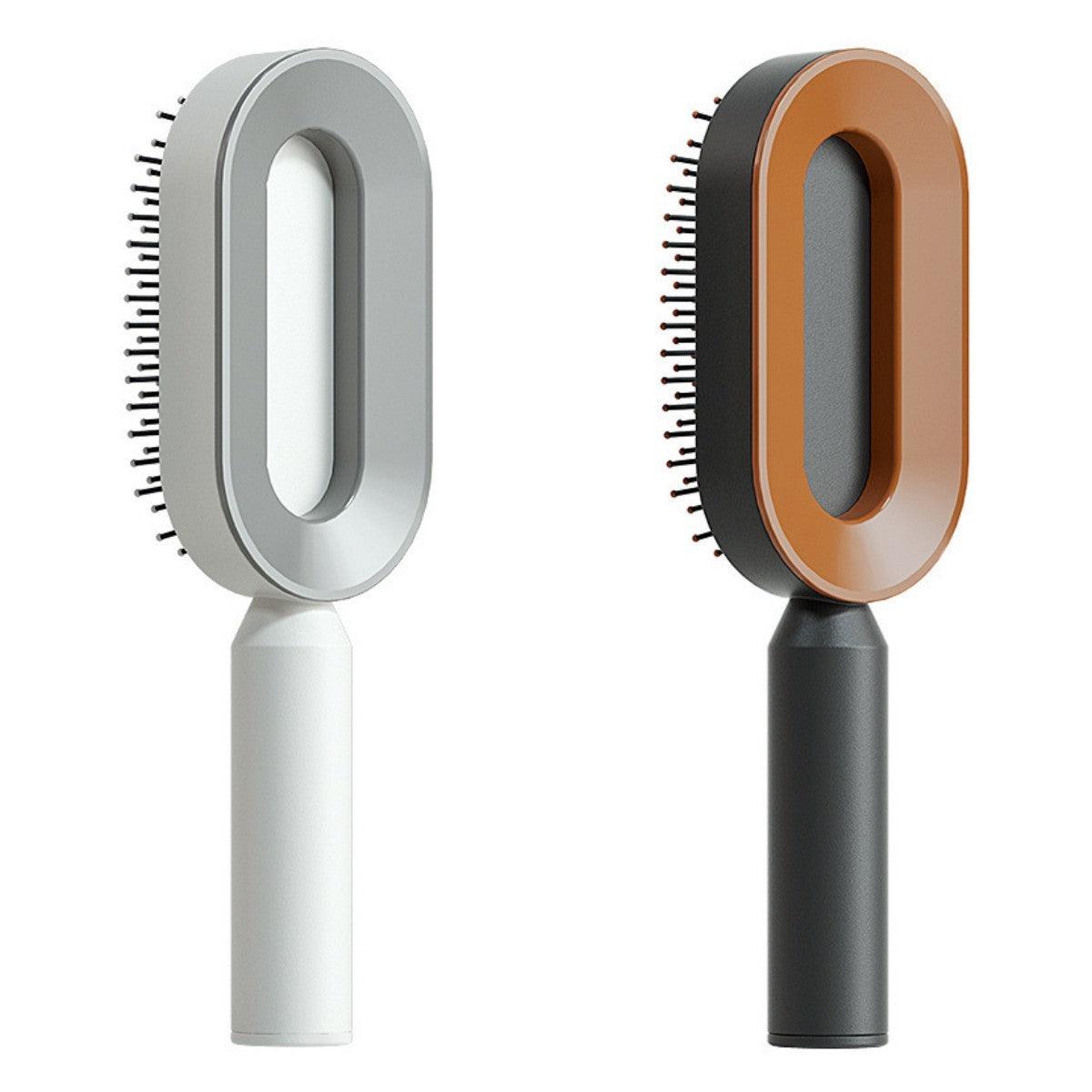 Self Cleaning Hair Brush For Women One - key Cleaning Hair Loss Airbag Massage Scalp Comb Anti - Static Hairbrush - MANDOTOS