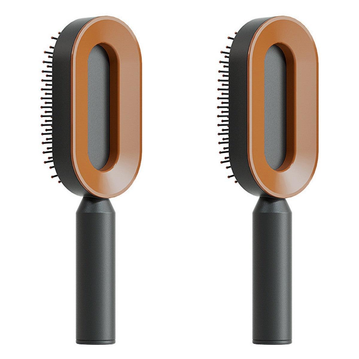 Self Cleaning Hair Brush For Women One - key Cleaning Hair Loss Airbag Massage Scalp Comb Anti - Static Hairbrush - MANDOTOS