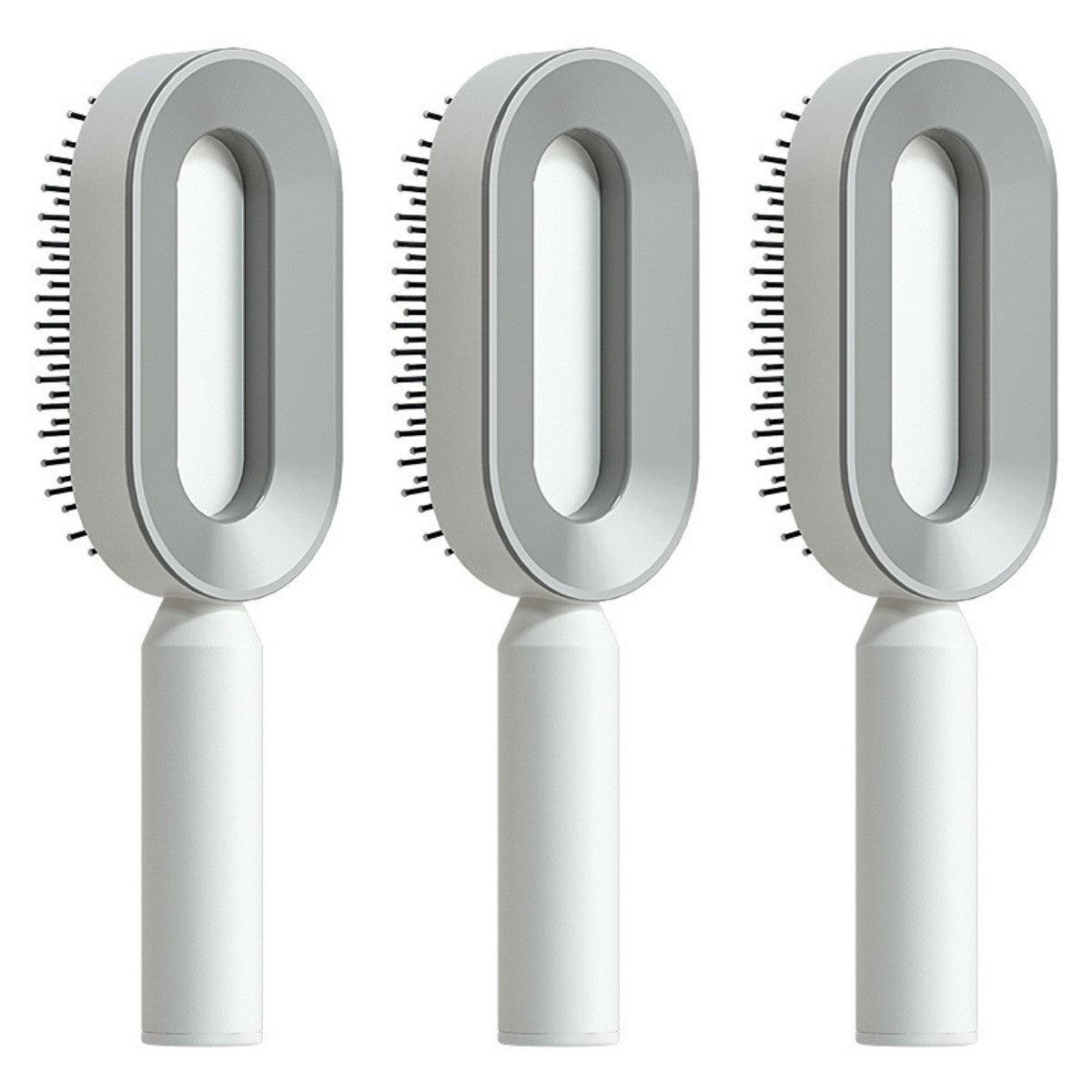 Self Cleaning Hair Brush For Women One - key Cleaning Hair Loss Airbag Massage Scalp Comb Anti - Static Hairbrush - MANDOTOS