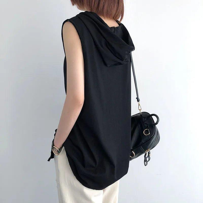 Solid Color 2023 Brand New Men's Tank Tops Vest Sleeveless Tees For Male Hooded Man Vests Tops Hip Hop Men Tank Top T shirt - MANDOTOS