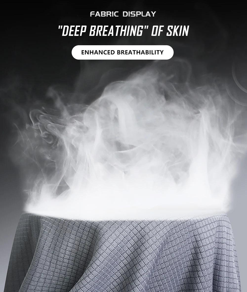 Summer Ice Silk Long Sleeve T-Shirt Men 2023 New Quick Dry Breathable Air Conditioning Outdoor Sun Protection Running Outer Wear - MANDOTOS