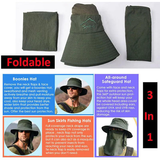 UV Defense Wide Brim Hat for Outdoor Adventures - MANDOTOS
