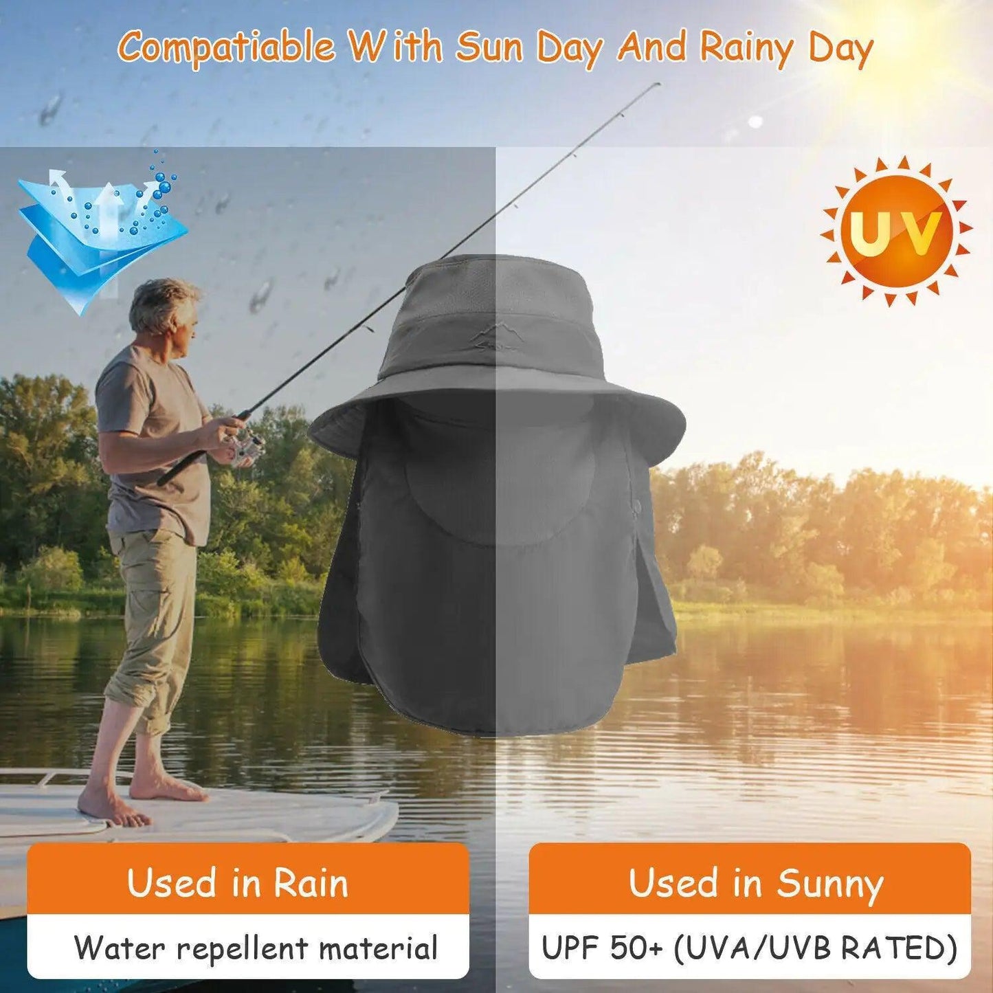 UV Defense Wide Brim Hat for Outdoor Adventures - MANDOTOS