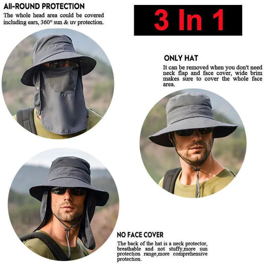 UV Defense Wide Brim Hat for Outdoor Adventures - MANDOTOS