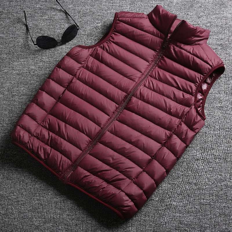Winter white duck down ultralight sleeveless vest - MANDOTOS