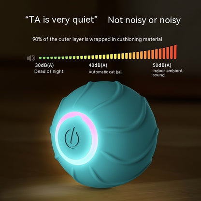 Smart Cat Toys Rolling Ball Pet Cat Owner Interactive Pets Toys Automatic Bouncing Ball USB Self Hi Teasing Kittens Jumping Ball - MANDOTOS