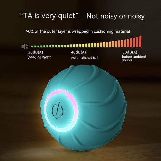 Smart Cat Toys Rolling Ball Pet Cat Owner Interactive Pets Toys Automatic Bouncing Ball USB Self Hi Teasing Kittens Jumping Ball - MANDOTOS