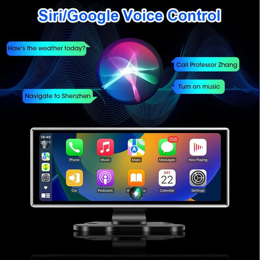 11.26 inch Car DVR 4K Dash Cam Dual Lens Wireless Carplay & Android Auto Video Recorder Monitor GPS Navigation 5G Wifi FM AUX - MANDOTOS