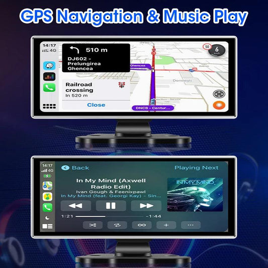 11.26 inch Car DVR 4K Dash Cam Dual Lens Wireless Carplay & Android Auto Video Recorder Monitor GPS Navigation 5G Wifi FM AUX - MANDOTOS