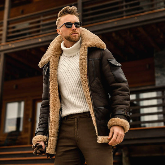 Winter Jacket Mens Military Fleece Warm Jackets Male Fur Collar Coats Army Tactical Jacket - MANDOTOS