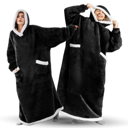 Winter TV Hoodie Blanket Winter Warm Home Clothes Women Men Oversized Pullover With Pockets - MANDOTOS