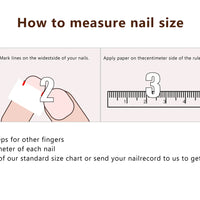 10PCS Handmade Press-On Nails - Stylish & Reusable Coffin Design - MANDOTOS