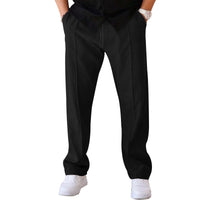 Men's Trousers Sports Casual Loose Straight Pants With Drawstring Design Clothing - MANDOTOS