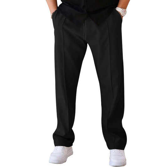 Men's Trousers Sports Casual Loose Straight Pants With Drawstring Design Clothing - MANDOTOS