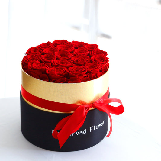 Eternal Roses In Box Preserved Real Rose Flowers With Box Set Valentines Day Gift Romantic Artificial Flowers - MANDOTOS