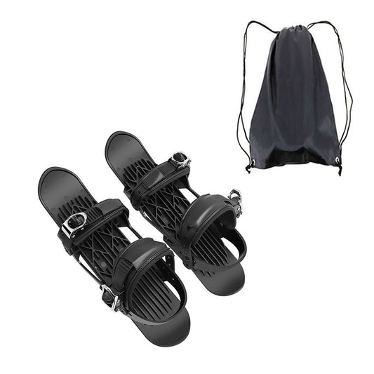 Mini Ski Skates Portable Short Skiboard Adjustable Skates Shoes For Snow - MANDOTOS