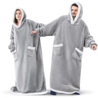 Winter TV Hoodie Blanket Winter Warm Home Clothes Women Men Oversized Pullover With Pockets - MANDOTOS