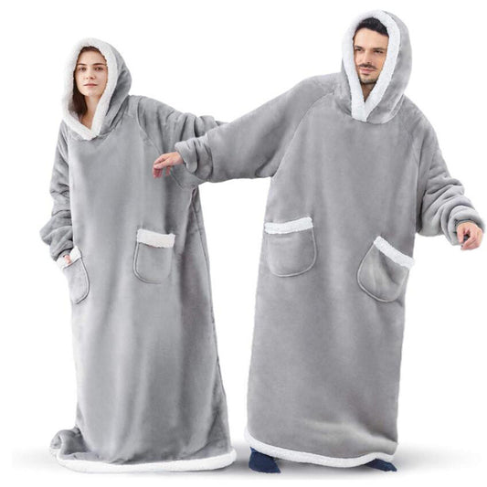 Winter TV Hoodie Blanket Winter Warm Home Clothes Women Men Oversized Pullover With Pockets - MANDOTOS