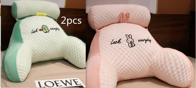 Sofa Fluffy Cushion Luncheon Pillow Triangle Reading Cushion Bedside Soft Large Backrest Lumbar Cushion Office Chair Cushion - MANDOTOS