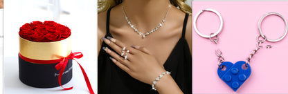 Eternal Roses In Box Preserved Real Rose Flowers With Box Set Valentines Day Gift Romantic Artificial Flowers - MANDOTOS