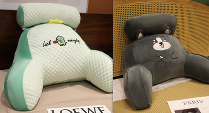 Sofa Fluffy Cushion Luncheon Pillow Triangle Reading Cushion Bedside Soft Large Backrest Lumbar Cushion Office Chair Cushion - MANDOTOS