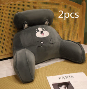 Sofa Fluffy Cushion Luncheon Pillow Triangle Reading Cushion Bedside Soft Large Backrest Lumbar Cushion Office Chair Cushion - MANDOTOS