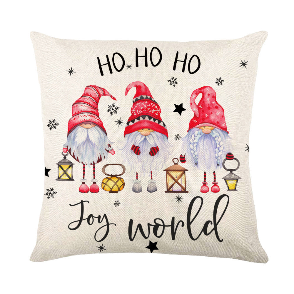 Christmas Decorations Pillow Covers Sofa Square Throw Pillow Cases Stamping Snowflake Waist Cushion Cover Home Bed Decor - MANDOTOS