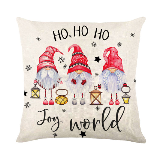 Christmas Decorations Pillow Covers Sofa Square Throw Pillow Cases Stamping Snowflake Waist Cushion Cover Home Bed Decor - MANDOTOS