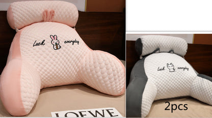 Sofa Fluffy Cushion Luncheon Pillow Triangle Reading Cushion Bedside Soft Large Backrest Lumbar Cushion Office Chair Cushion - MANDOTOS