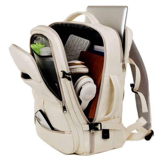Large Capacity Backpack For Women Men Multiple Pockets And Zippers Versatile Computer Bags Business Travel Backpack - MANDOTOS