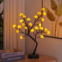 Table Lamp Flower Tree Rose Lamps Fairy Desk Night Lights USB Operated Gifts For Wedding Valentine Christmas Decoration - MANDOTOS