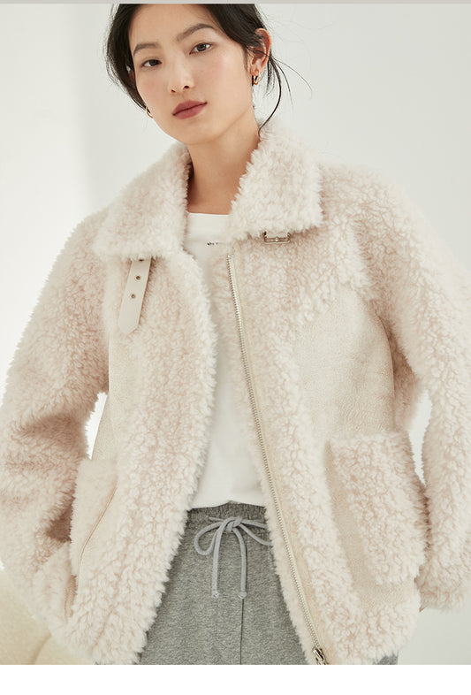 Chic Women's Sheep Shearling Coat - MANDOTOS