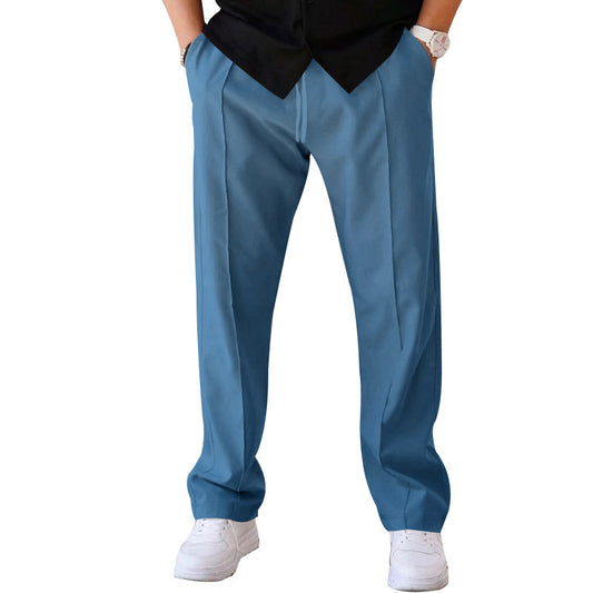 Men's Trousers Sports Casual Loose Straight Pants With Drawstring Design Clothing - MANDOTOS