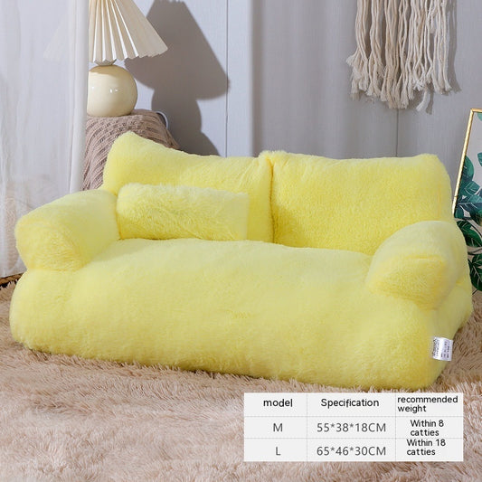 Luxury Cat Bed Sofa Winter Warm Cat Nest Pet Bed For Small Medium Dogs Cats Comfortable Plush Puppy Bed Pet Supplies - MANDOTOS