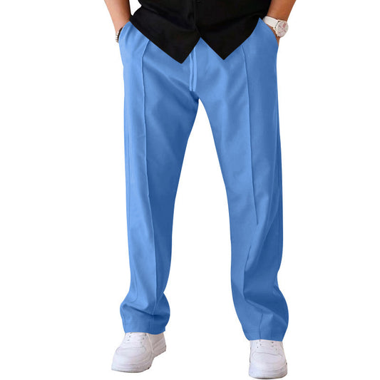 Men's Trousers Sports Casual Loose Straight Pants With Drawstring Design Clothing - MANDOTOS