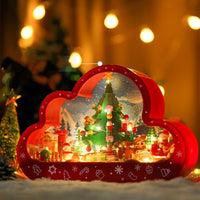 Christma New Style Assembled Building Block Toys Cloud Night Lamp Decorative Mirrors Frame LED Table Lights Creative Desk Bedroom Handmade Birthday Gifts - MANDOTOS