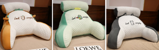 Sofa Fluffy Cushion Luncheon Pillow Triangle Reading Cushion Bedside Soft Large Backrest Lumbar Cushion Office Chair Cushion - MANDOTOS