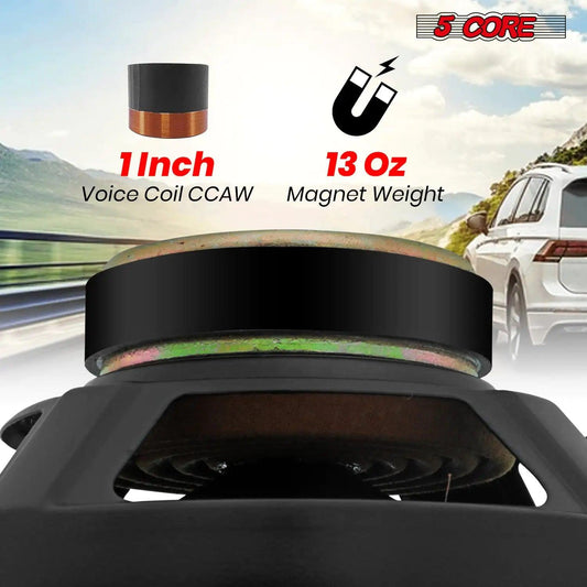 5Core 8 Inch Subwoofer Speaker 500W Peak 4 Ohm Replacement Car Bass Sub Woofer 2 Pcs - MANDOTOS